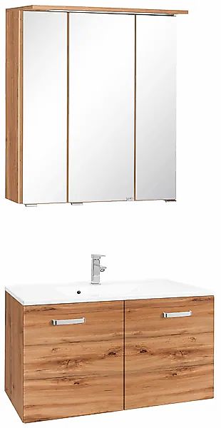 welltime Badmöbel-Set »Ravenna«, (2 St.), Breite 70 cm, inklusive Bad-Spieg günstig online kaufen