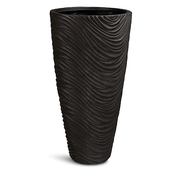 Curved River Bodenvase, Ø 48 cm, Höhe 90 cm, black iron günstig online kaufen
