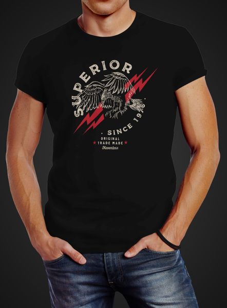 Neverless Print-Shirt Herren T-Shirt Superior Eagle günstig online kaufen