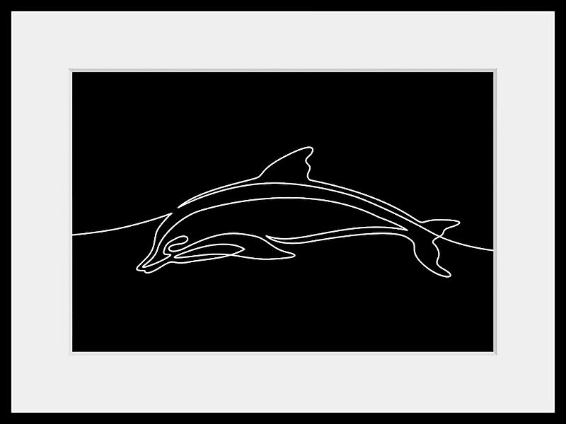 queence Bild »Flipper«, (1 St.), HD Premium Poster-Druck inkl. Holzrahmen günstig online kaufen