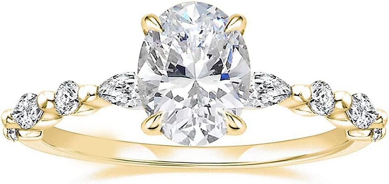 Jumpeak Diamantring 1,5ct E VS1 Vierzackiger Labordiamantring, 14K Gold,Ver günstig online kaufen