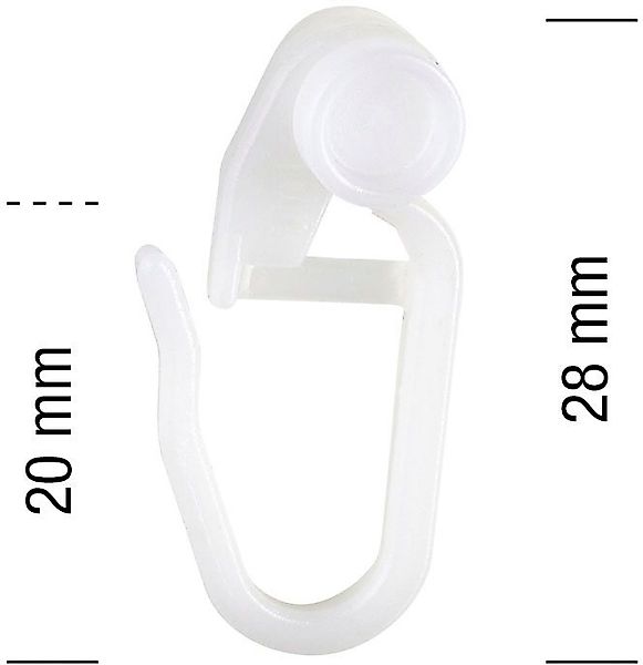 GARESA Gardinenröllchen Rollring für Kunststoff- oder Credoschiene, Gardine günstig online kaufen
