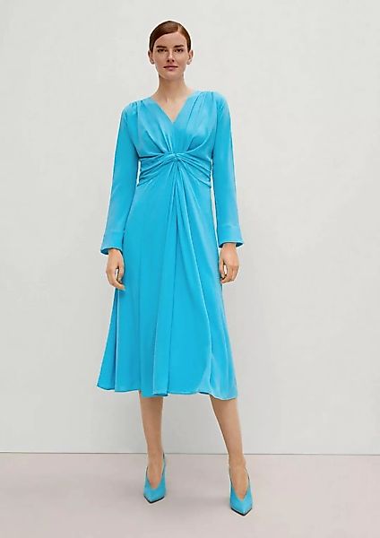 Comma Minikleid Kleid aus Crêpe Raffung, Knoten günstig online kaufen