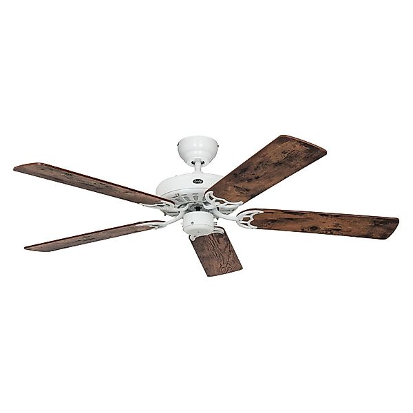 CASAFAN Deckenventilator mit Zugkette Classic Royal Weiß 132 Eiche Altholz günstig online kaufen