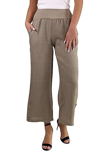 Mississhop Leinenhose Leinenhose 100 % Leinen Freizeithose 7/8 Lange Hose M günstig online kaufen