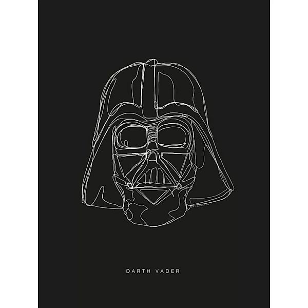 Komar Wandbild Star Wars Lines Dark Side Vader Star Wars B/L: ca. 30x40 cm günstig online kaufen