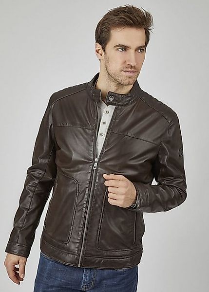 bugatti Lederjacke BUCLAUDIO mit Riegeln und Stehkragen günstig online kaufen