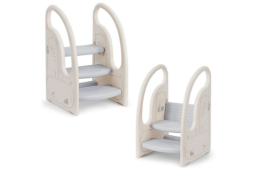 OUNUO Kinderhocker Kind-Tritthocker Kunststoff 3 Stufen mit breiten Stufen günstig online kaufen
