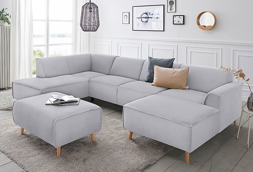 andas Wohnlandschaft "Janek Scandic Design, elegant und zeitlos U-Form", mi günstig online kaufen