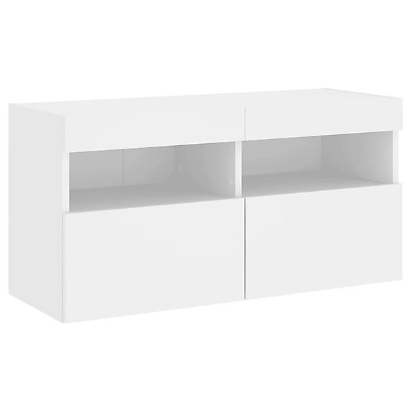 vidaXL TV-Wandschrank mit LED-Leuchten Weiß 80x30x40 cm 837197 günstig online kaufen