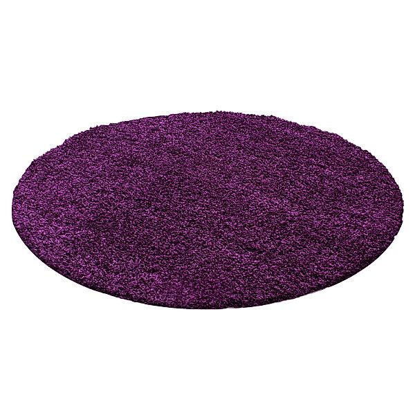 Ayyildiz Hochflorteppich Life 1500 Violett Ø 120 cm günstig online kaufen