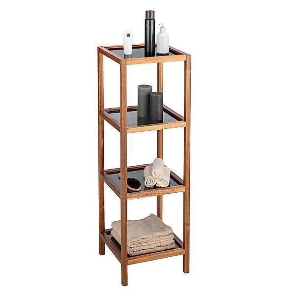 Wenko Bad- und Wohnregal Fondi 4 Etagen 36 cm x 112 cm x 36 cm Akazie günstig online kaufen