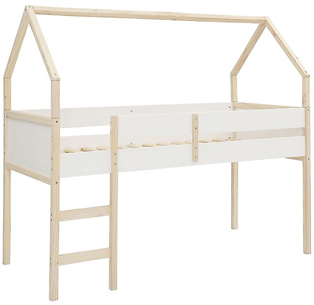 Lüttenhütt Hochbett Janne Kiefernholz, Einzelbett, inklusive günstig online kaufen