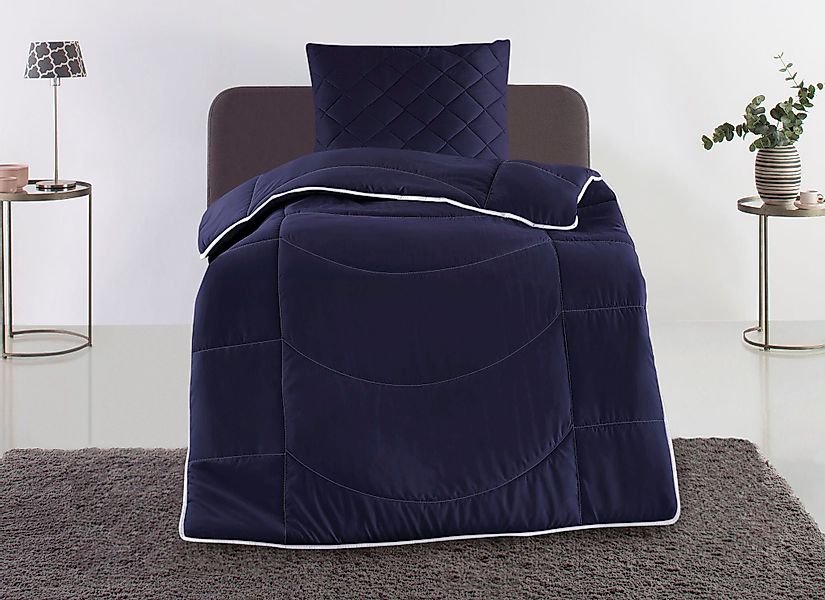 my home Steppbett + Kopfkissen »Microlux, Bettdecke 135x200 cm, 155x220 cm« günstig online kaufen