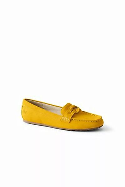 Komfort-Pennyloafer, Damen, Größe: 40 Normal, Gelb, Leder, by Lands' End, A günstig online kaufen