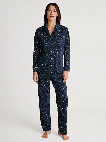 CALIDA Pyjama "Sweet Dreams", (2 tlg.), Reverskragen, Knopfleiste, Pure Cot günstig online kaufen