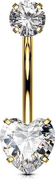 LuxusKollektion Bauchnabelpiercing Internally Gold Titanium 14G günstig online kaufen