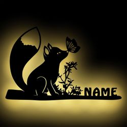 Namofactur LED Dekolicht Fuchs Schmetterling Wand günstig online kaufen
