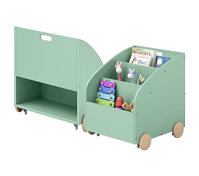 Bellabino Kinderregal Towy mit Rollen und Geheimfach, Spielzeugregal Bücher günstig online kaufen