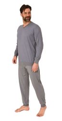 Normann Pyjama Herren Schlafanzug lang mit günstig online kaufen