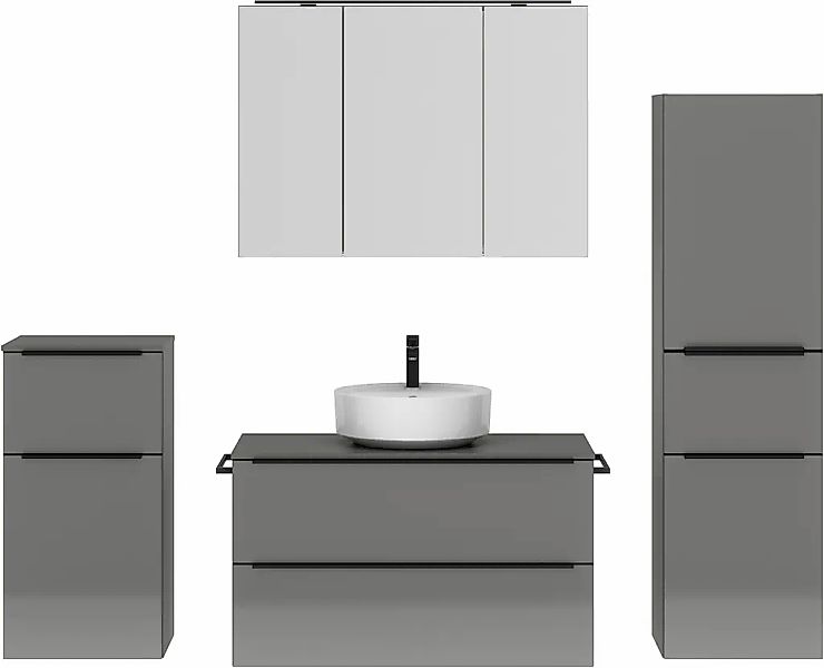 nobilia Badmöbel-Set "Alvene" vormontiert, mit Soft-Close, 4 Stk. tlg. günstig online kaufen