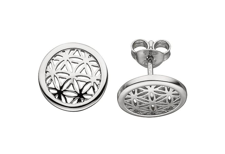 Schmuck Krone Paar Ohrstecker Ohrstecker Lebensblume, 925 Silber, Ø 11,3mm, günstig online kaufen