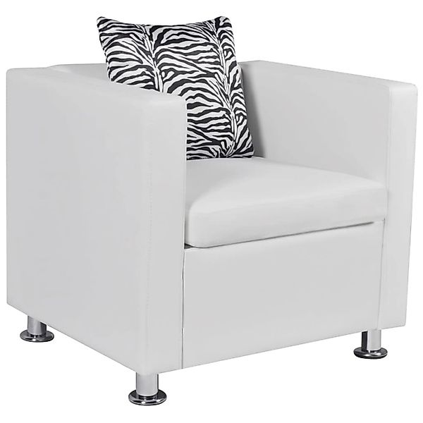 vidaXL Sessel Weiß Kunstleder 242213 günstig online kaufen