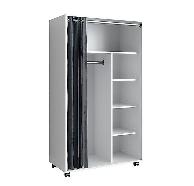Vicco Kleiderschrank Doros, Weiß, 100 x 168 cm mit Kleiderstange günstig online kaufen