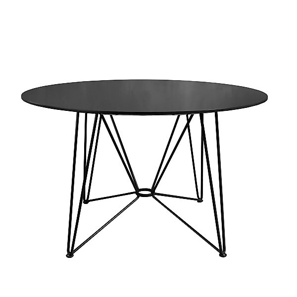 Acapulco Design - The Ring Table Esstisch HPL Ø120cm - schwarz/Tischplatte günstig online kaufen