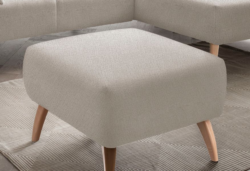 INOSIGN Polsterhocker "Colori" Holzfußfarbe wählbar, verschiedene Stoffe, h günstig online kaufen