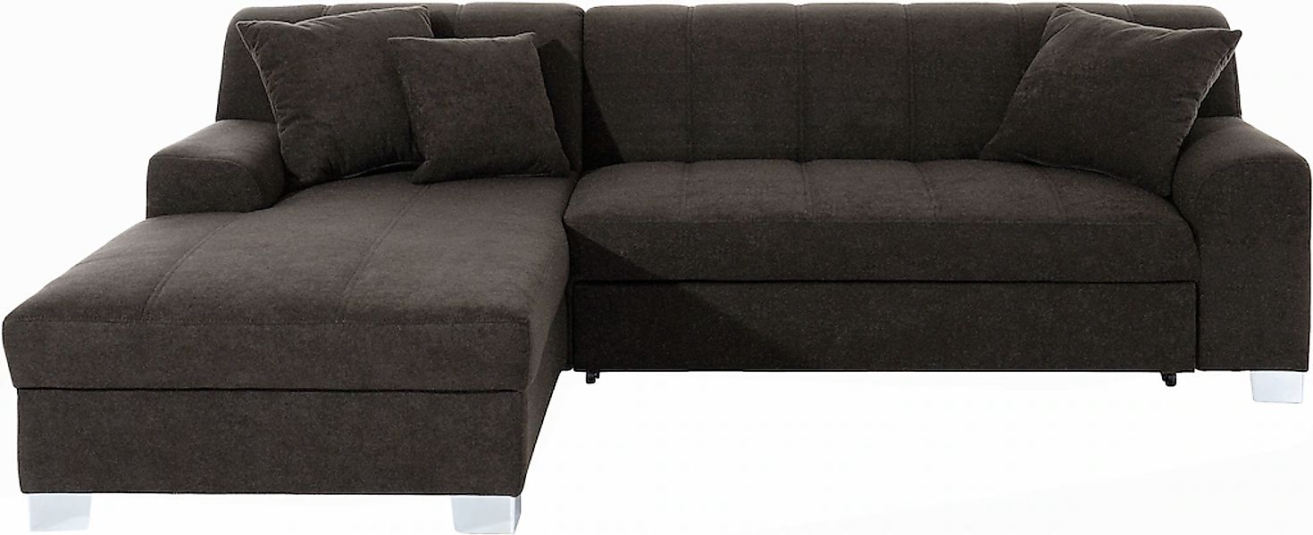 DOMO collection Ecksofa "Turah incl. Zierkissen, moderne Steppung, auch in günstig online kaufen