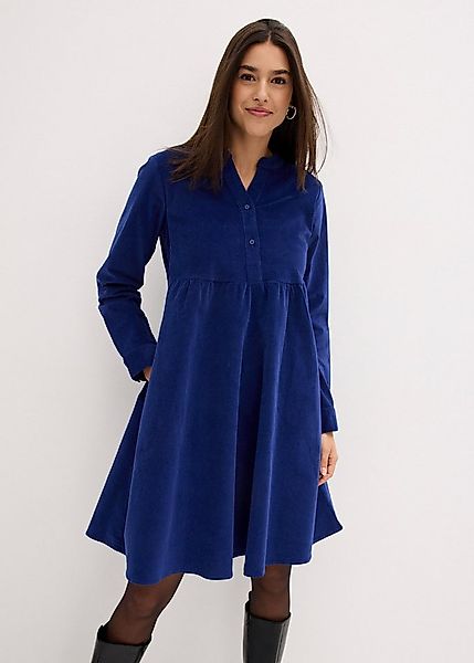 bonprix Midikleid für entspannten Look, aus weichem Baumwollcord, mit Elast günstig online kaufen