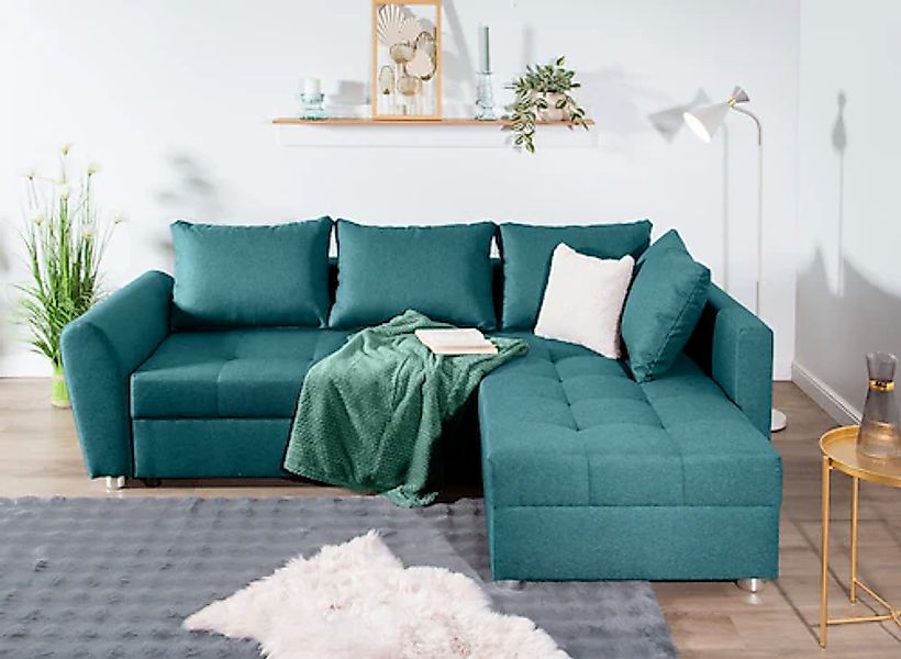 COLLECTION AB Ecksofa "Jana L-Form", inkl. Bettfunktion,Bettkasten und Bonn günstig online kaufen