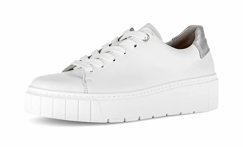 Gabor Plateausneaker "DAVOS" Freizeitschuh, Halbschuh, Schnürschuh mit Kont günstig online kaufen