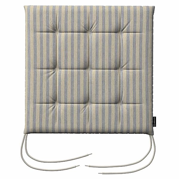 Stuhlkissen Jonas mit Bindeschnur, beige-blau, 40 x 40 x 3,5 cm, Outdoor Oa günstig online kaufen