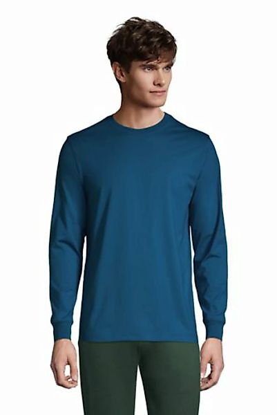 Super-T Langarm-Shirt, Classic Fit, Herren, Größe: L Normal, Blau, Jersey, günstig online kaufen