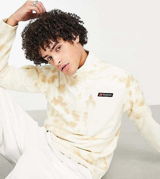 Berghaus – Prism Printed Trango – Fleece-Sweatshirt in Beige mit Batikprint günstig online kaufen