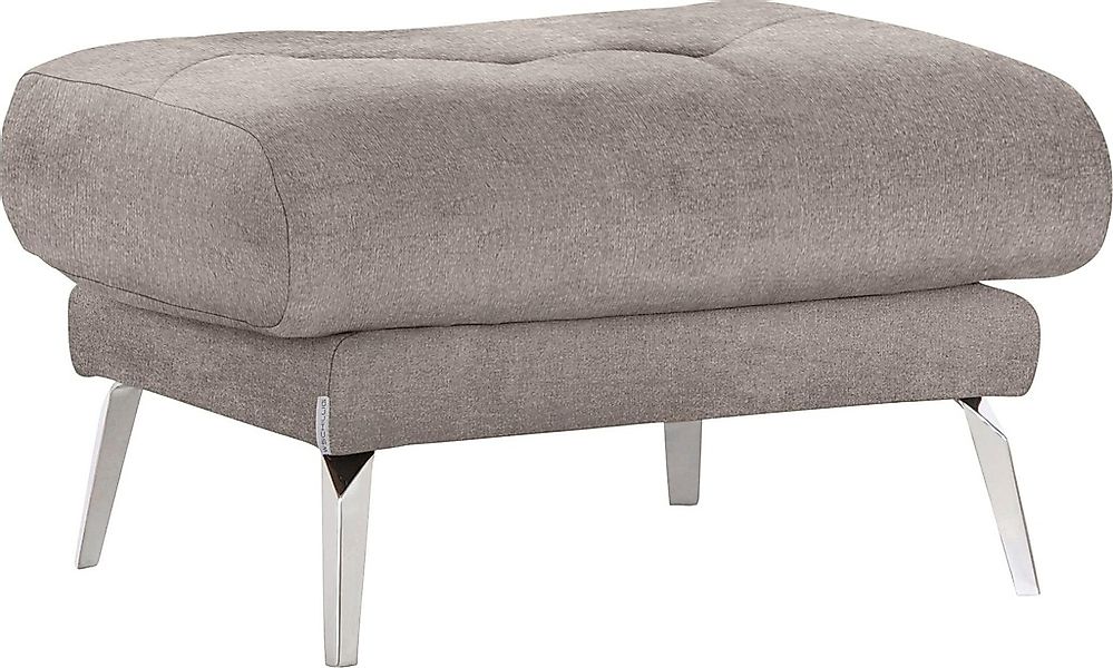 W.SCHILLIG Hocker "softy", mit dekorativer Heftung im Sitz, Füße Chrom glän günstig online kaufen