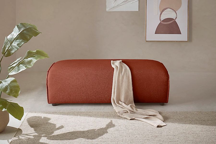 LeGer Home by Lena Gercke Hocker "PIARA, Polsterhocker mit Kedernaht, Cord, günstig online kaufen