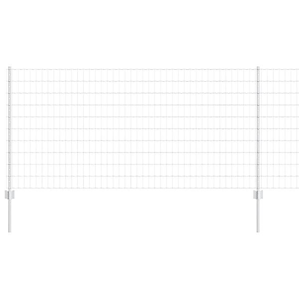 vidaXL Zaun mit Pfosten Silber 1 x 10 m Stahl 3336163 günstig online kaufen