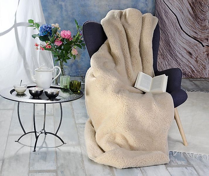 Wolldecke Dicke Wolldecke (Bettdecke) Nuss 135x200cm aus 100% Merinowolle, günstig online kaufen