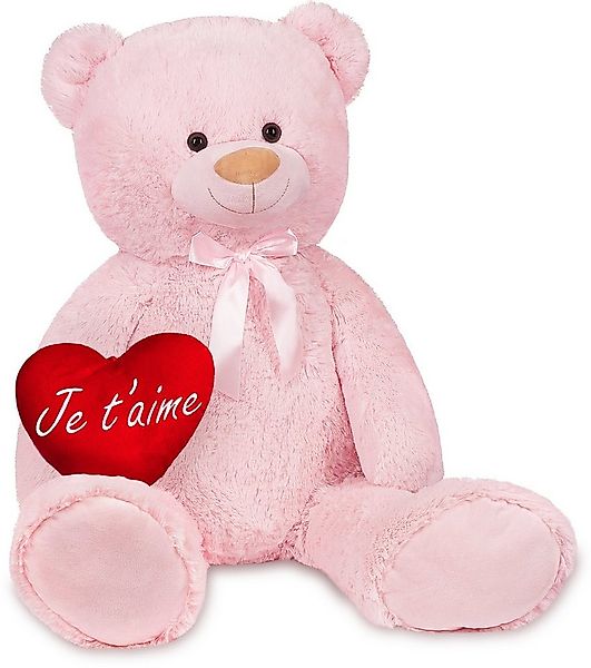 BRUBAKER Kuscheltier XXL Teddybär 100 cm mit Je t'aime Herz (1-St., mit Sch günstig online kaufen