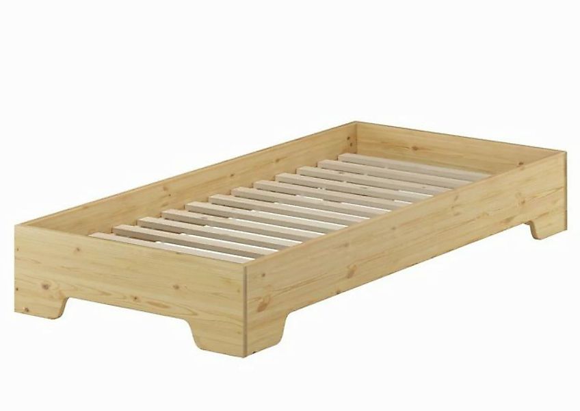 ERST-HOLZ Bett Kastenbett Massivholzbett Gästebett Kiefer massiv 90x190, Ki günstig online kaufen