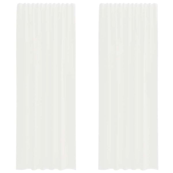 vidaXL Voile Vorhänge mit Stangentaschen 2 Stk Weiß 4102245 günstig online kaufen