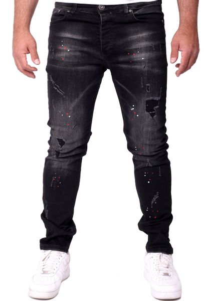 Reslad Destroyed-Jeans Reslad Jeans Herren Color-Splashes günstig online kaufen