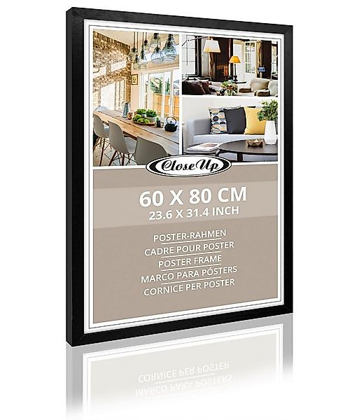 Close Up Bilderrahmen Posterrahmen 60 x 80 cm Holzdekor schwarz günstig online kaufen