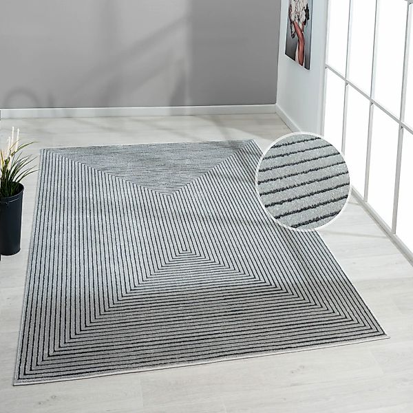 my home Teppich "Kylian" rechteckig 9 mm Höhe dezenter Glanz, Schrumpf-Garn günstig online kaufen