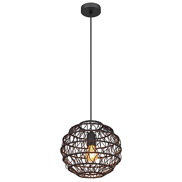 Globo Hängeleuchte Senni Schwarz Ø 29 cm günstig online kaufen