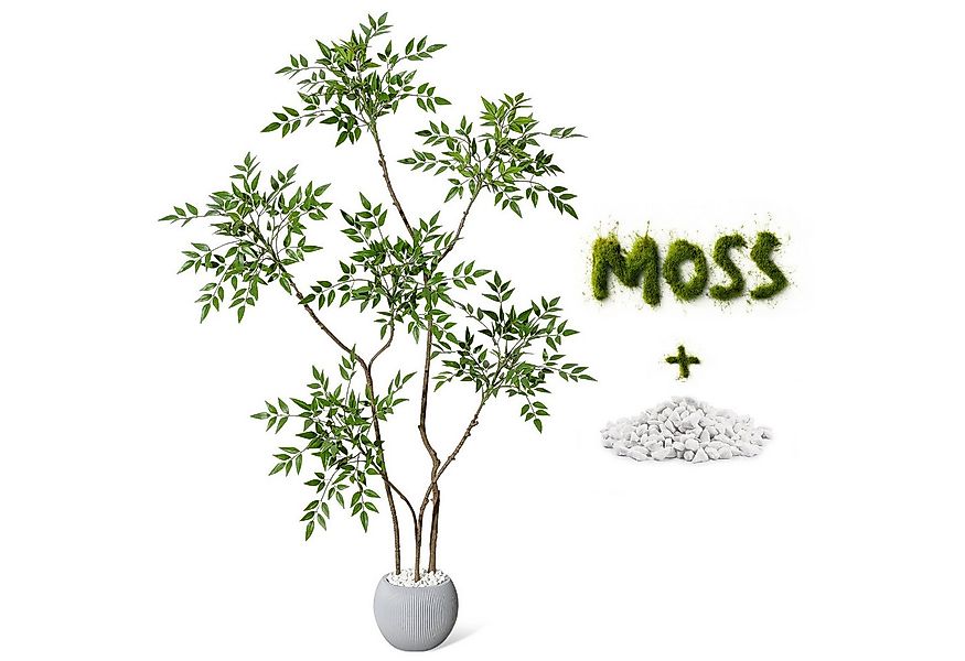 Kunstbaum Künstlicher Himmelsbambus Kunstpflanzen Künstliche Zimmerpflanze, günstig online kaufen