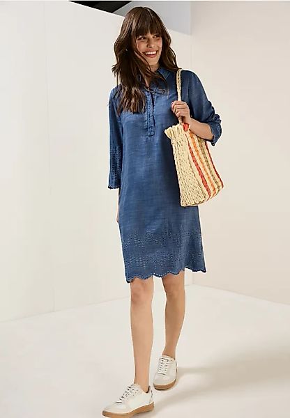 Lyocell Kleid mit Stickerei günstig online kaufen